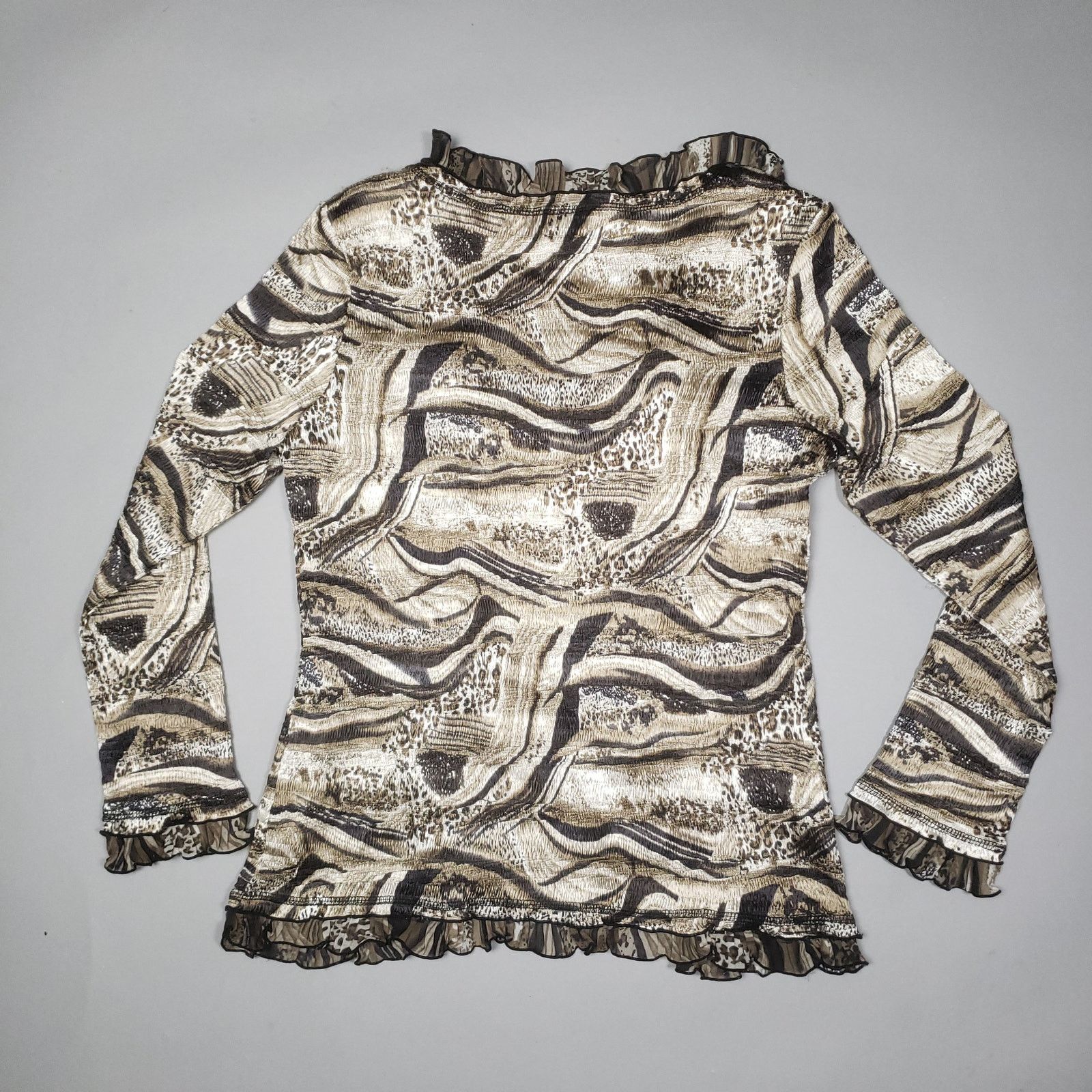 Pleats Please Issey Miyake × Vintage Pleats Collection Sz M Top Blouse Marble Artsy Art Abstract Size M / US 6-8 / IT 42-44 - 3 Thumbnail