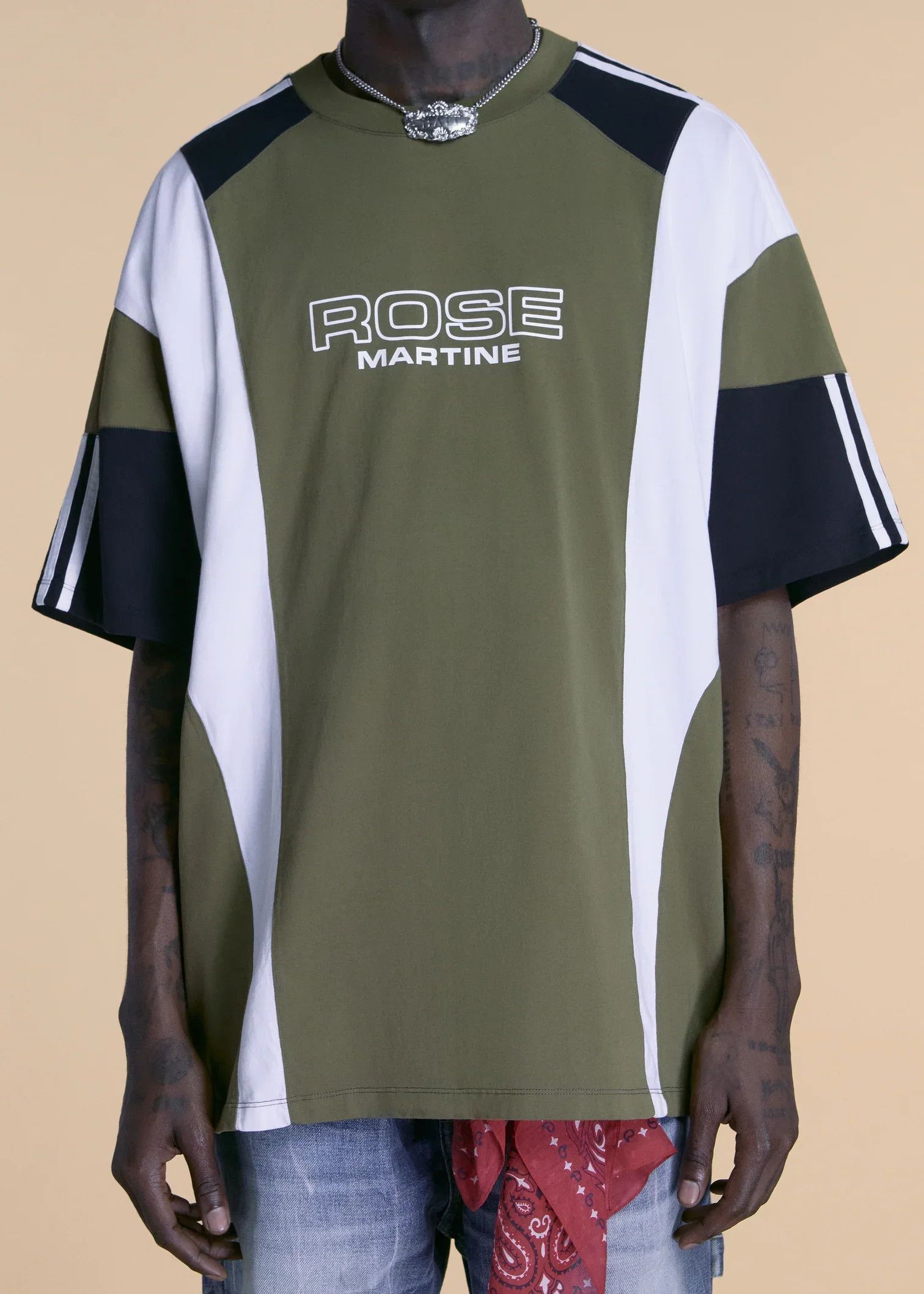 Martine Rose o1mle0226 Oversized Panelled T-Shirt in Multicolor Size US L / EU 52-54 / 3 - 3 Thumbnail