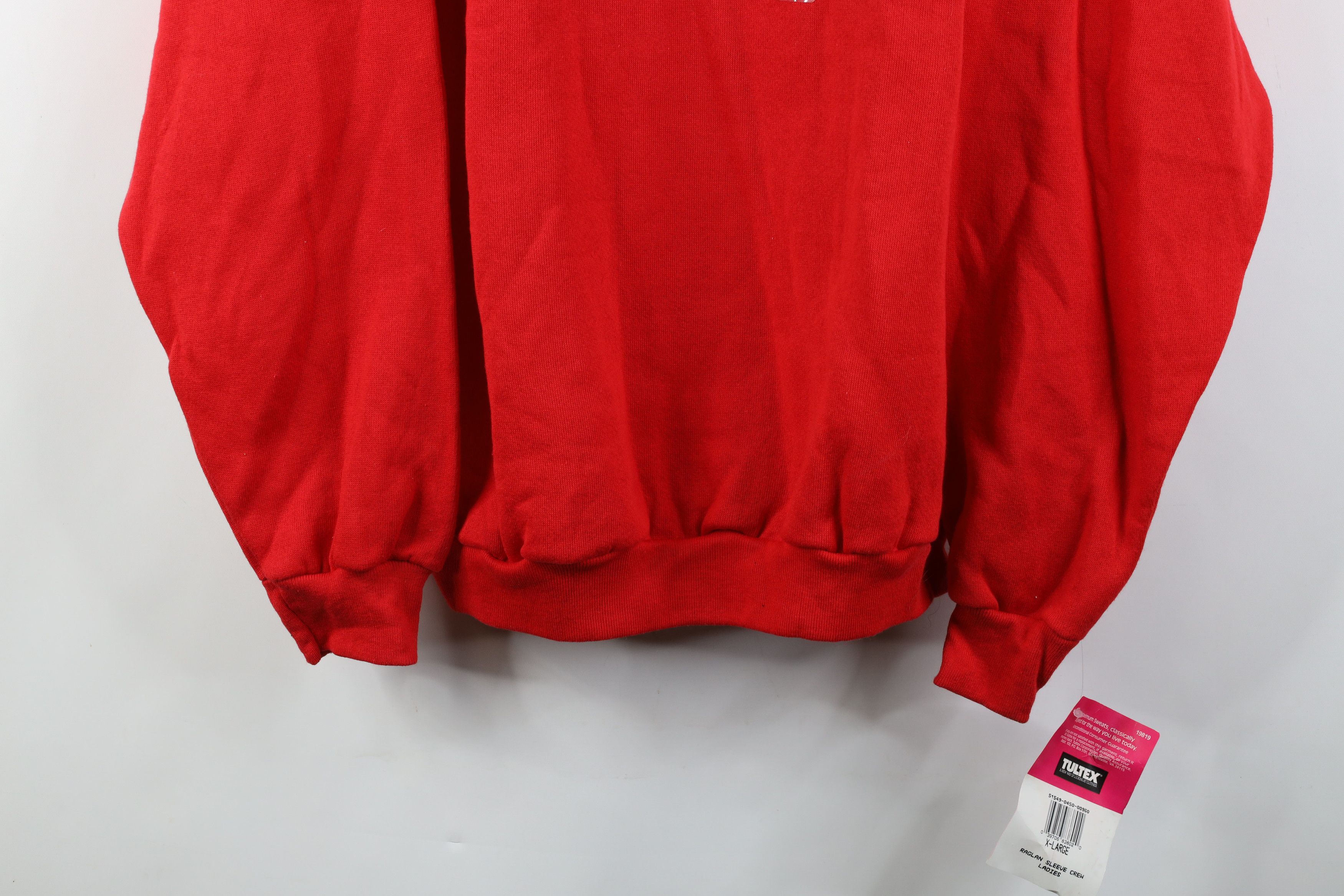 Vintage Deadstock Vintage 90s Streetwear Crewneck Sweatshirt Red USA Size XL / US 12-14 / IT 48-50 - 3 Thumbnail