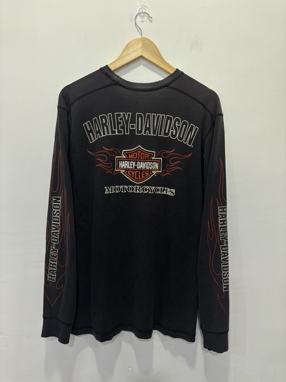 Harley Davidson Vintage Harley Davidson Flames Longsleeve Shirt Size US L / EU 52-54 / 3 - 1 Thumbnail