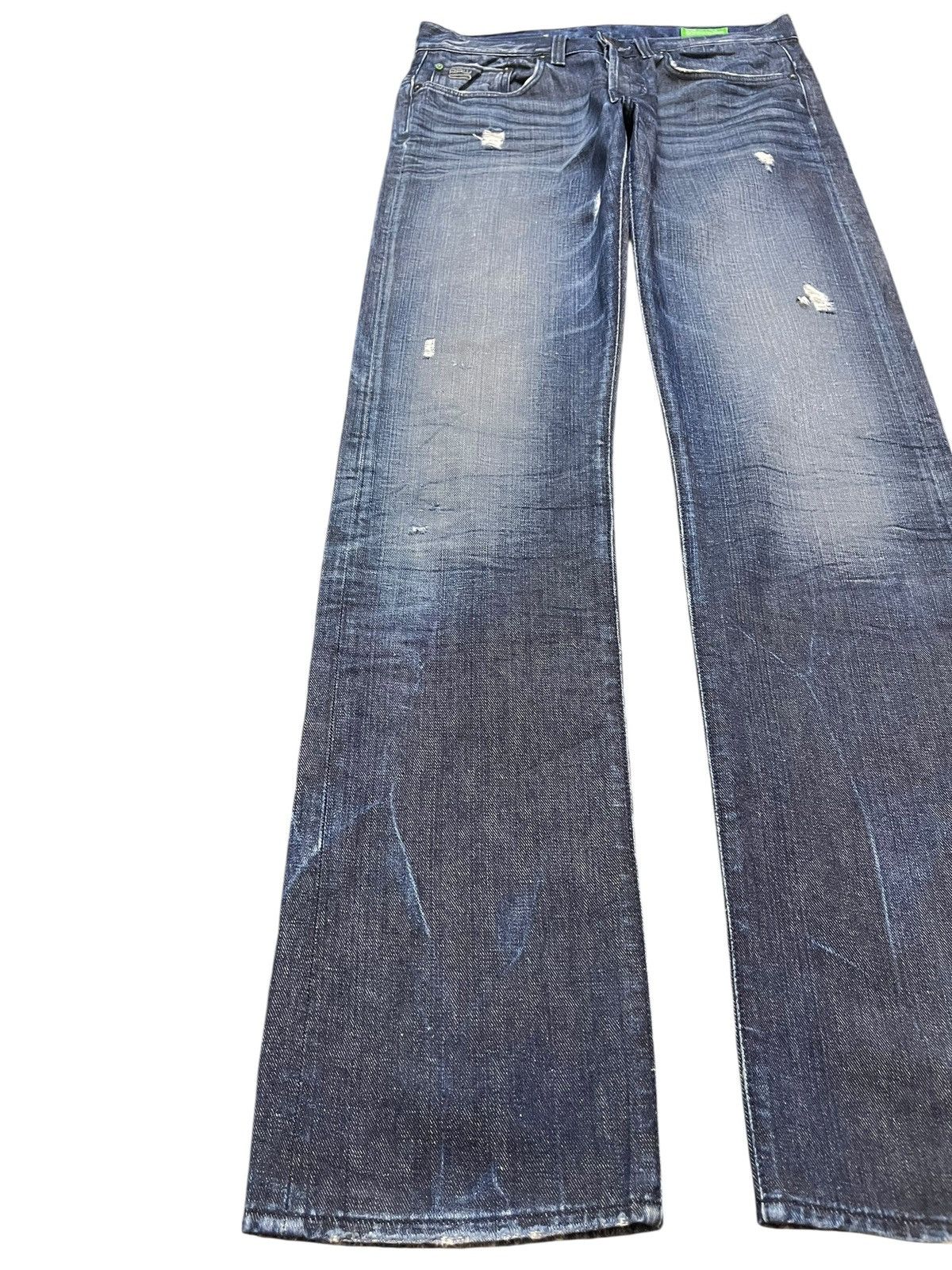 G-Star × Pharrell Vintage G-Star 3301 Grunge Distressed Denim Size US 31 - 4 Thumbnail