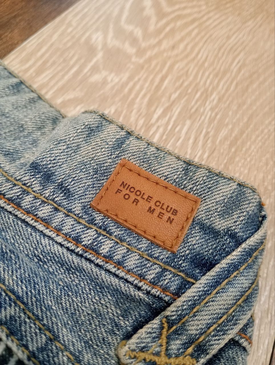 Nicole Club NICOLE CLUB FOR MEN JAPAN BLUE BAGGY DENIM PANTS Size US 35 - 14 Thumbnail