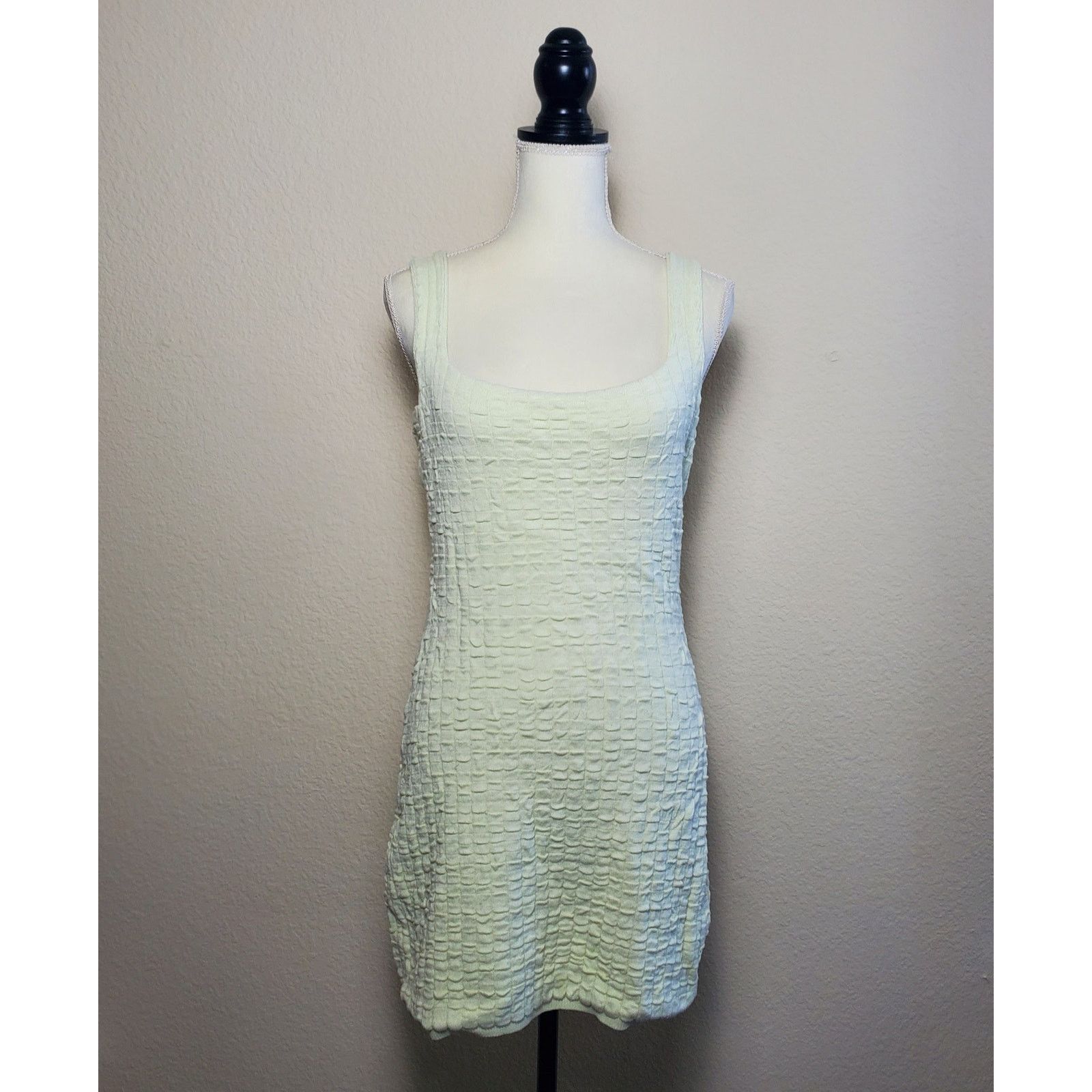 Free People Free People Yellow Mini Dress Large Size L / US 10 / IT 46 - 1 Thumbnail