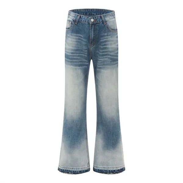 Jean Men's hippie distressed gradient washed tie-dye flared jeans Size US 32 / EU 48 - 7 Thumbnail