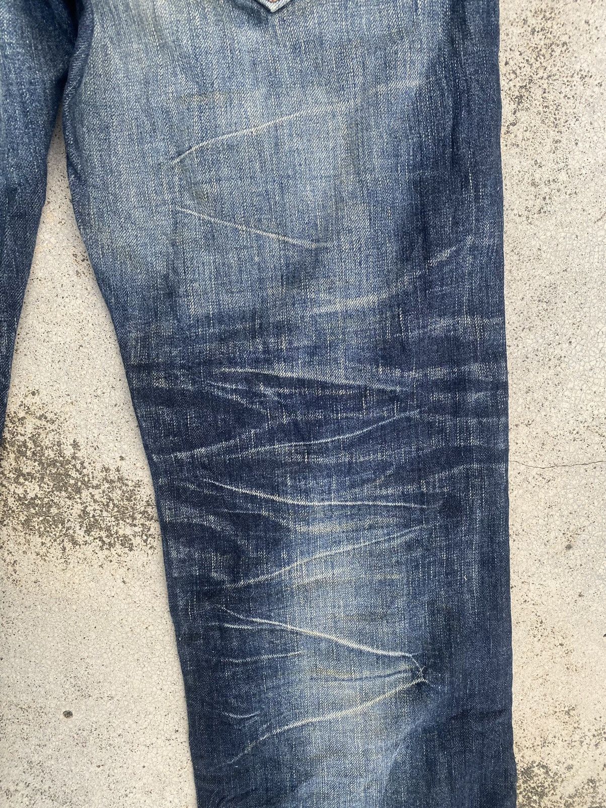 Edwin × Japanese Brand × Vintage Vintage y2k Edwin Blue Trip Faded Claw Mark Denim Jeans Size US 36 / EU 52 - 17 Thumbnail