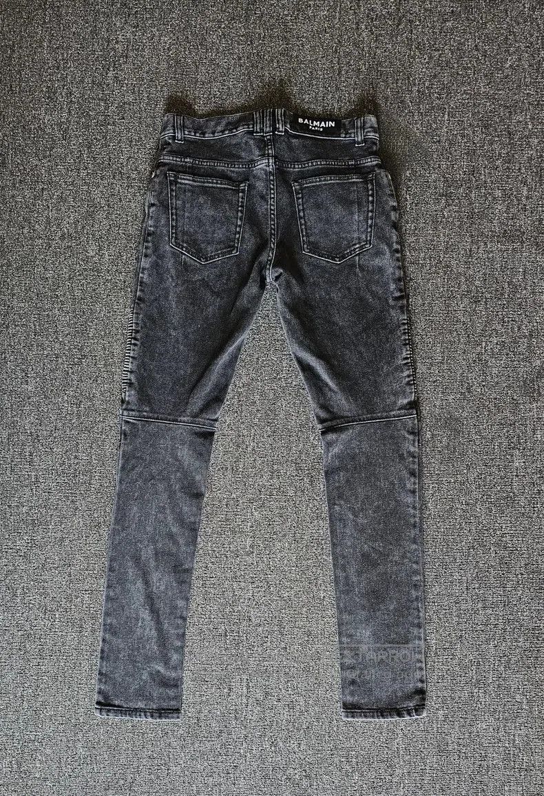 Balmain Balmain Men's Moto Style Denim Jeans. Size US 29 - 4 Thumbnail