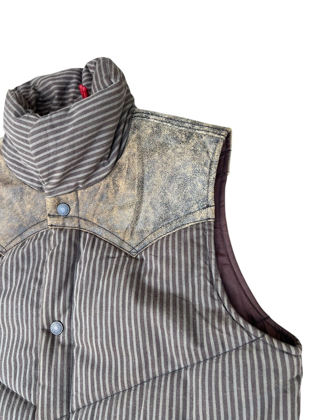 Levi's Vintage 2003 Levi’s Redloop Waxed Hybrid Leather puffer Vest Size US M / EU 48-50 / 2 - 6 Thumbnail
