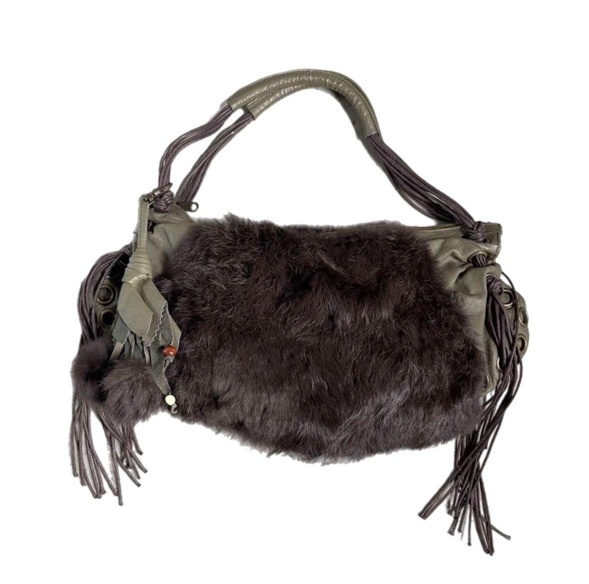 Japanese Brand japanese vintage fur leather shoulder bag Size ONE SIZE - 1 Thumbnail