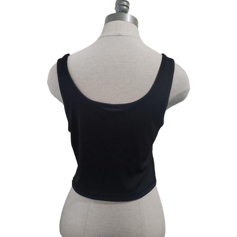 Designer CT1752 Red, Blue, Brown, Black Ribbed Cropped Tank (4) Large Size L / US 10 / IT 46 - 5 Thumbnail