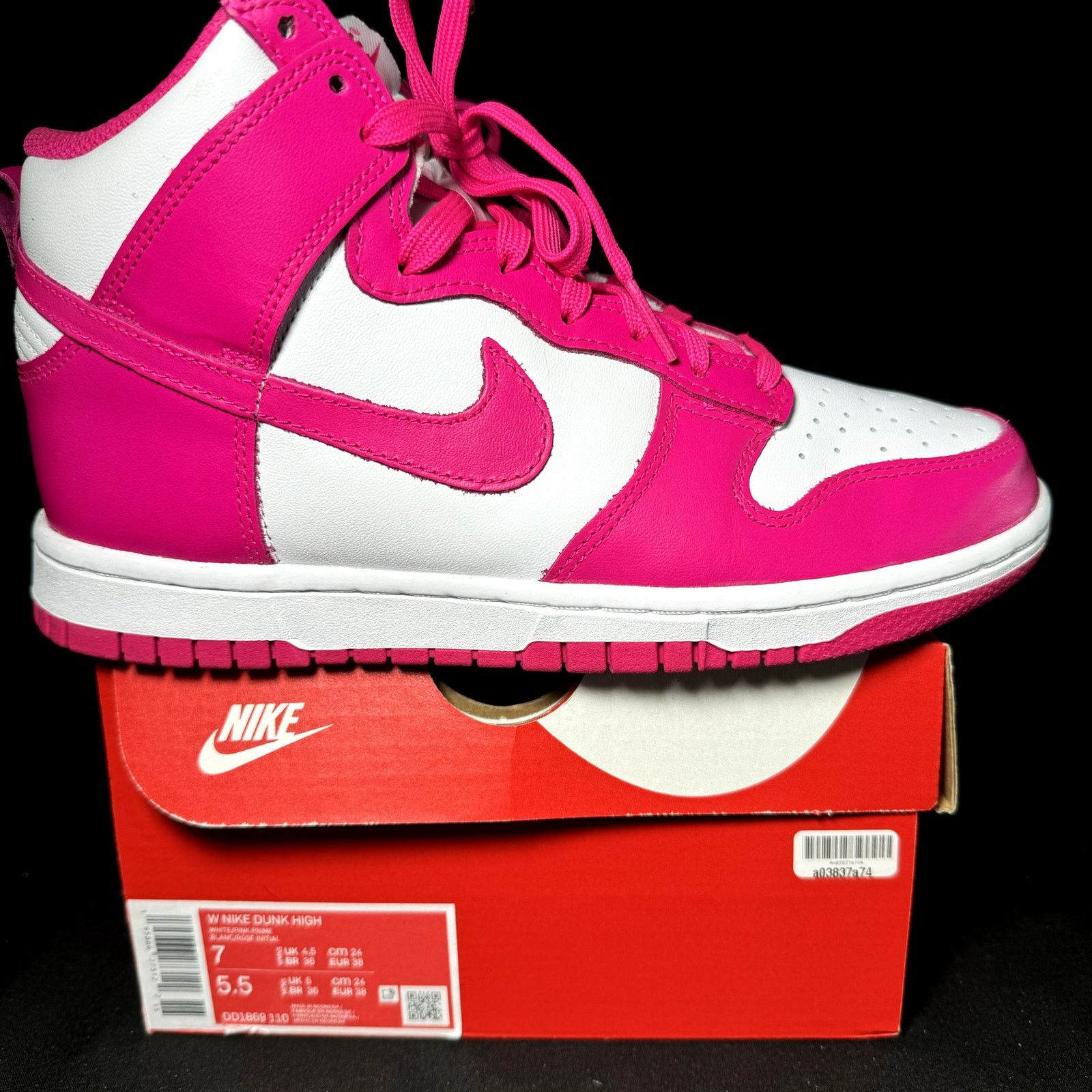 Nike Size 7 - Nike Dunk High Pink Prime 2021 Women's Shoes Size US 7 / IT 37 - 1 Thumbnail