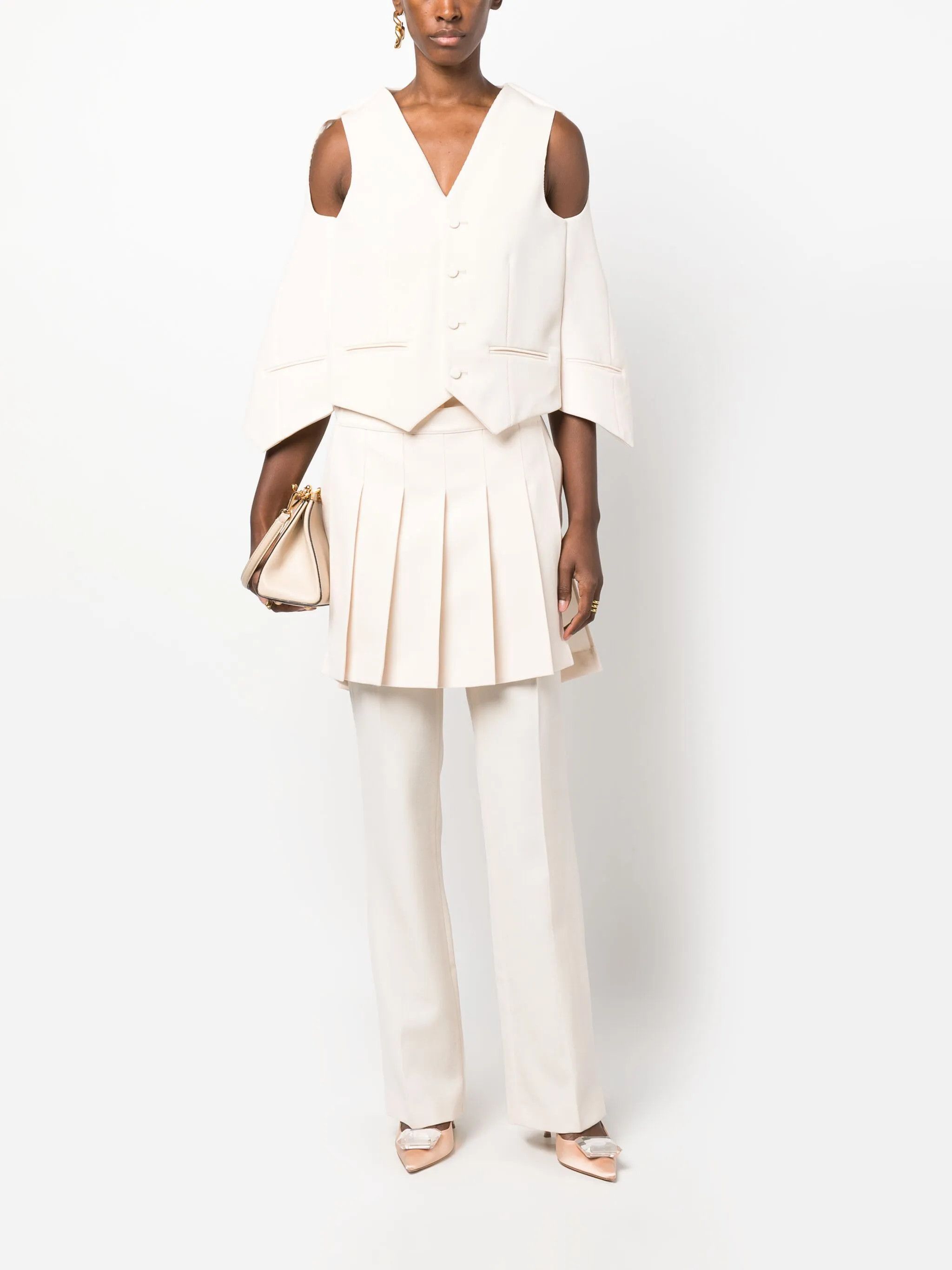 Fendi o1s1wg110225 Trouser in White Size 32" / US 10 / IT 46 - 4 Thumbnail