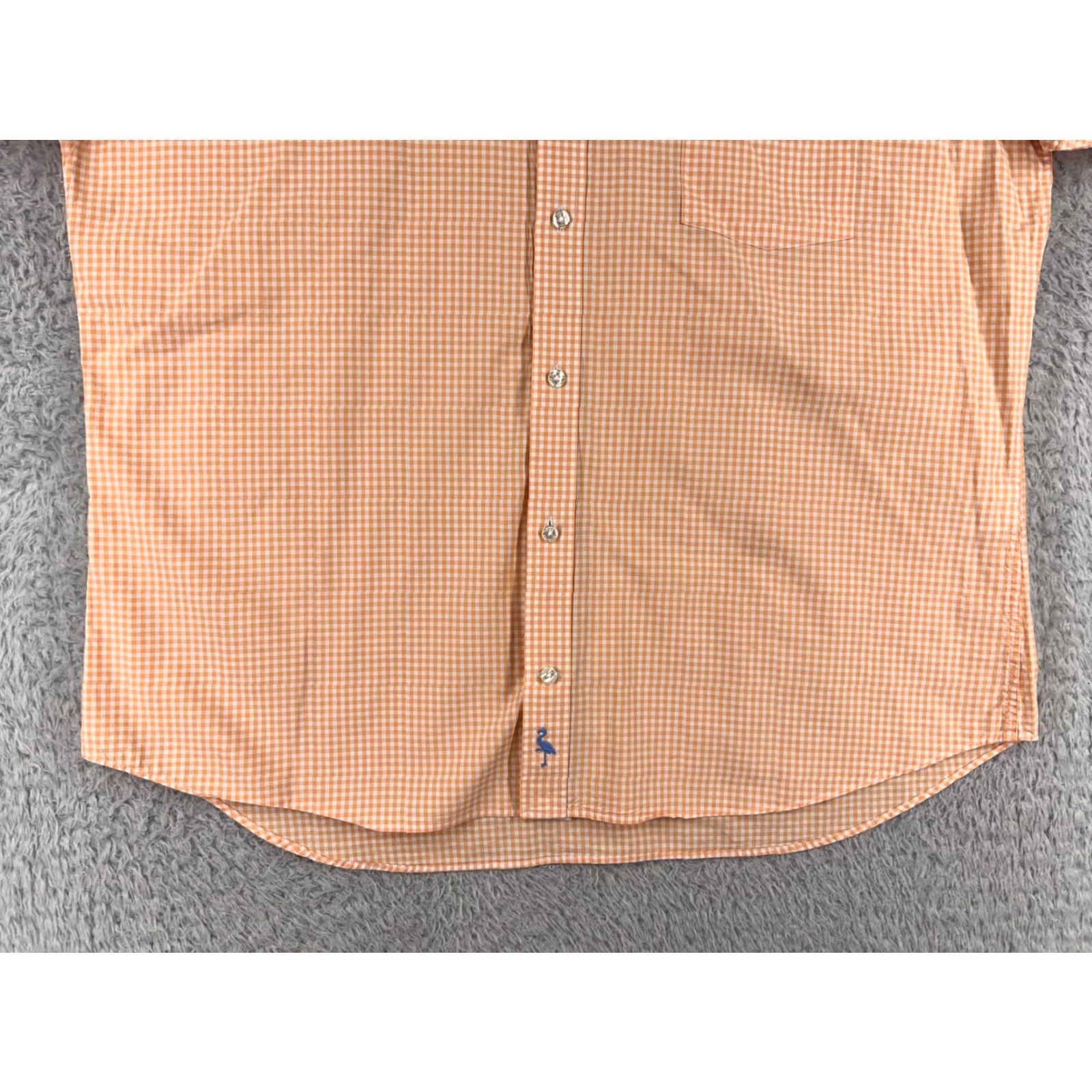 Tailorbyrd TAILORBYRD Shirt Mens XL Orange Plaid 100% Cotton Button-Up Golf Casual Workwear Mens, Classic, Designer, American, 90s Theme? Size US XL / EU 56 / 4 - 6 Thumbnail