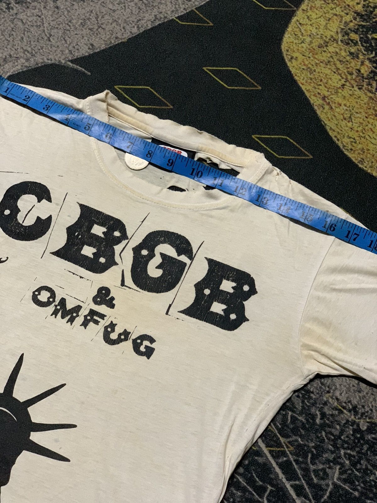 Band Tees × Vintage 💥Vintage CBGB “Home Of Underground Rock” Trashed Dirty Tees Size US S / EU 44-46 / 1 - 7 Thumbnail