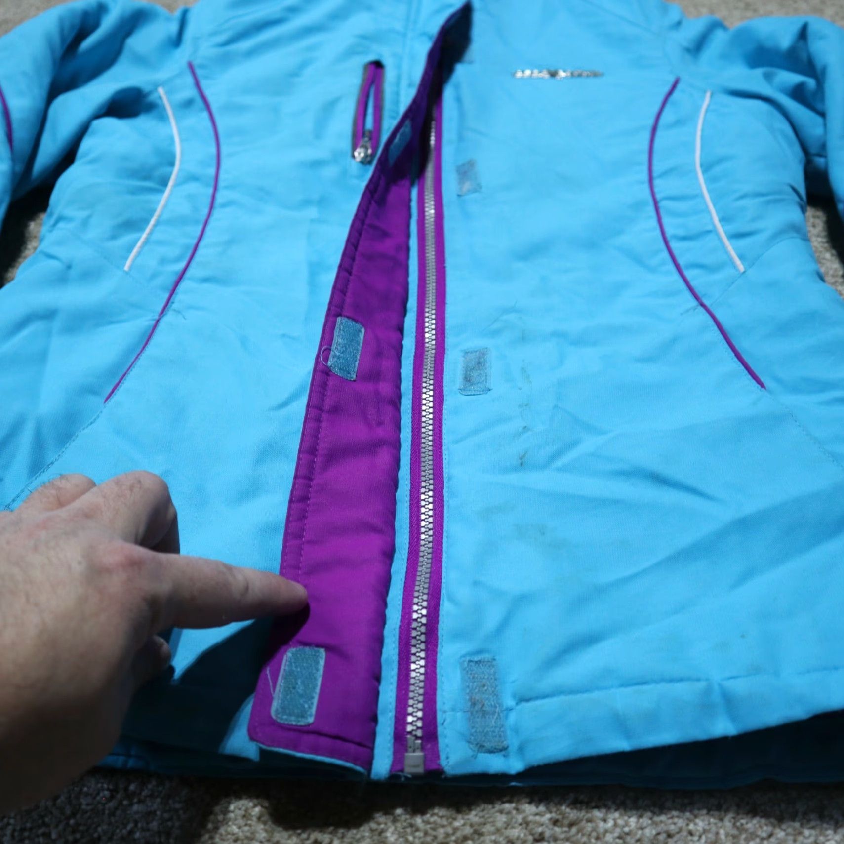 ZeroXposur ZeroXposur Jacket Women Aqua Blue Polyester Winter Hooded Full Zip Size L Size L / US 10 / IT 46 - 3 Thumbnail