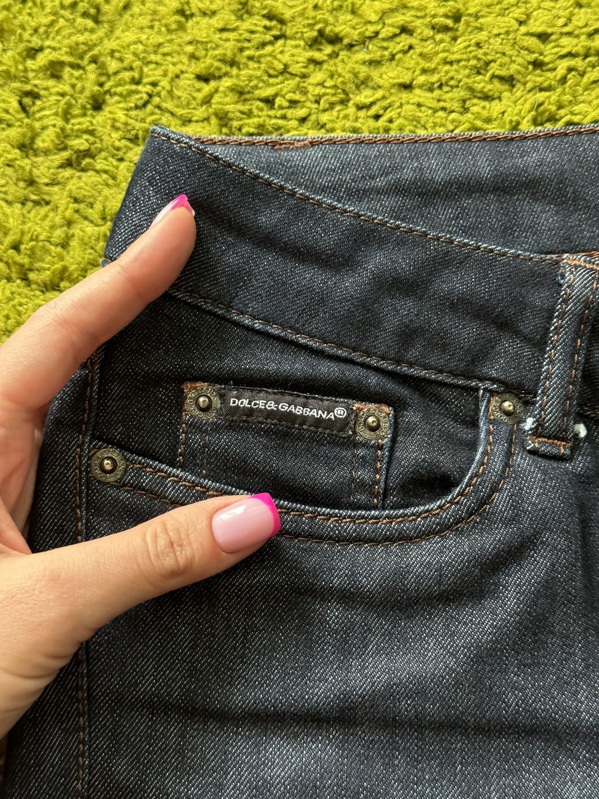 Designer × Dolce & Gabbana Dolce & Gabbana D&G steel metal patch logo jeans denim Size 27" / US 4 / IT 40 - 6 Thumbnail