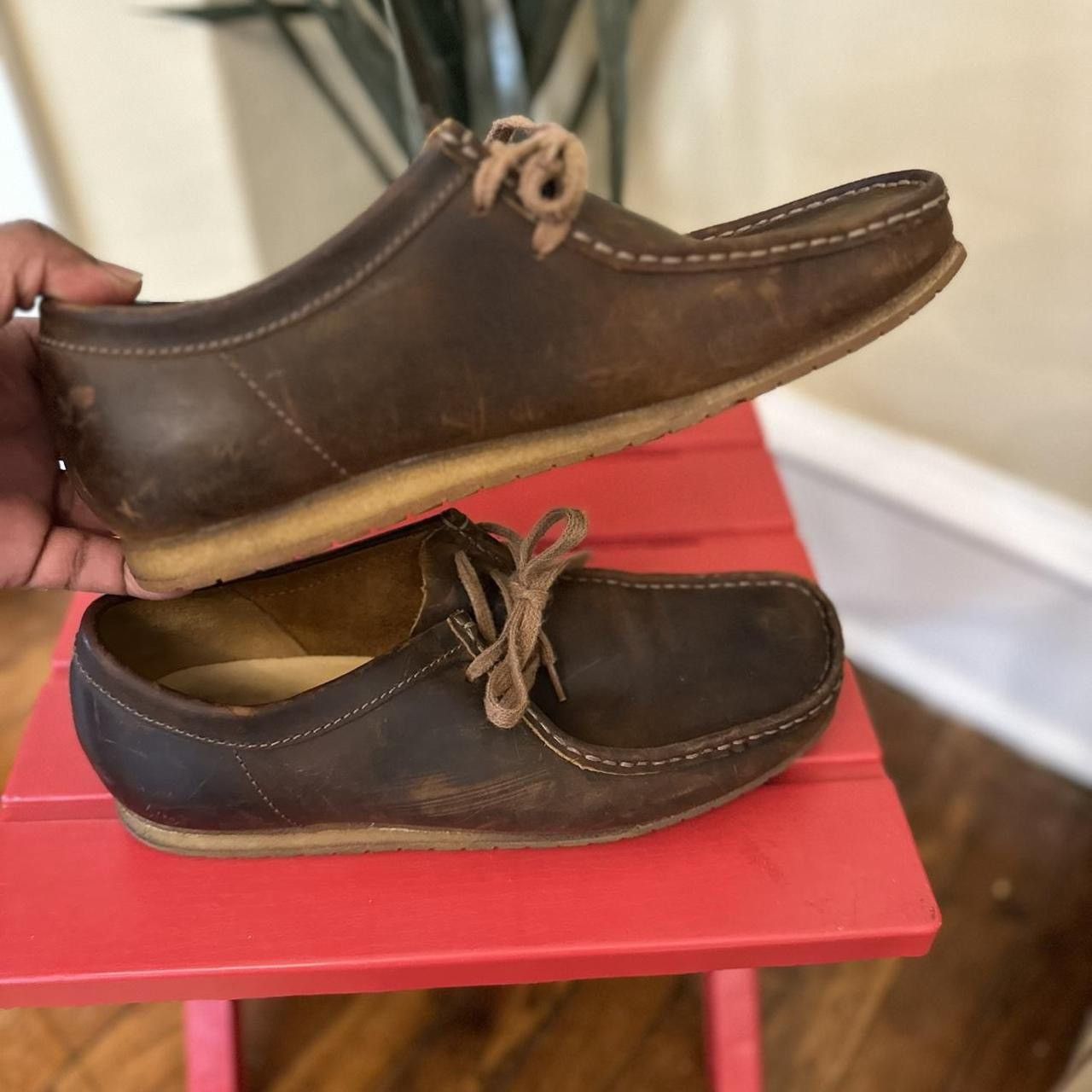 Clarks Clarks Originals Men's Wallabee Brown Leather Low Top Shoes Size US 9.5 / EU 42-43 - 4 Thumbnail