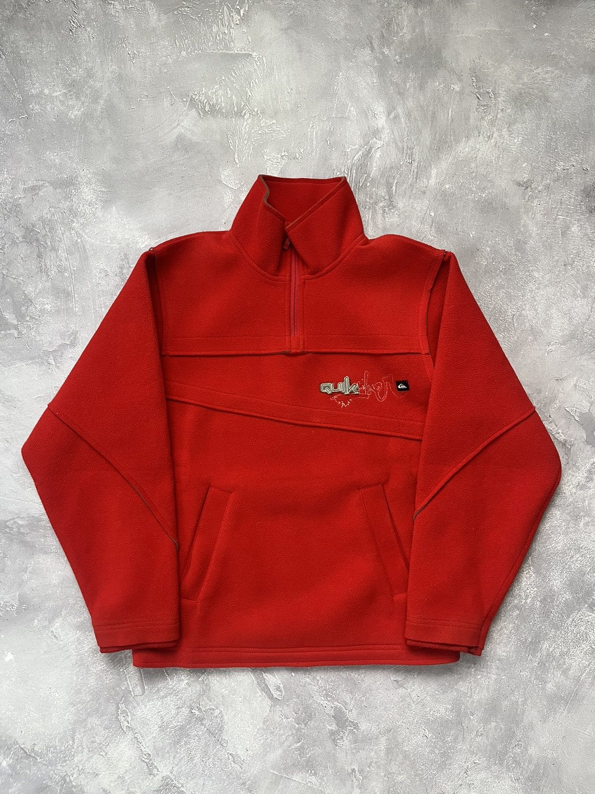 Quiksilver Vintage Quiksilver 1/4 Zip Fleece Sweatshirt Red Size 12 Size US XXS / EU 40 - 1 Thumbnail