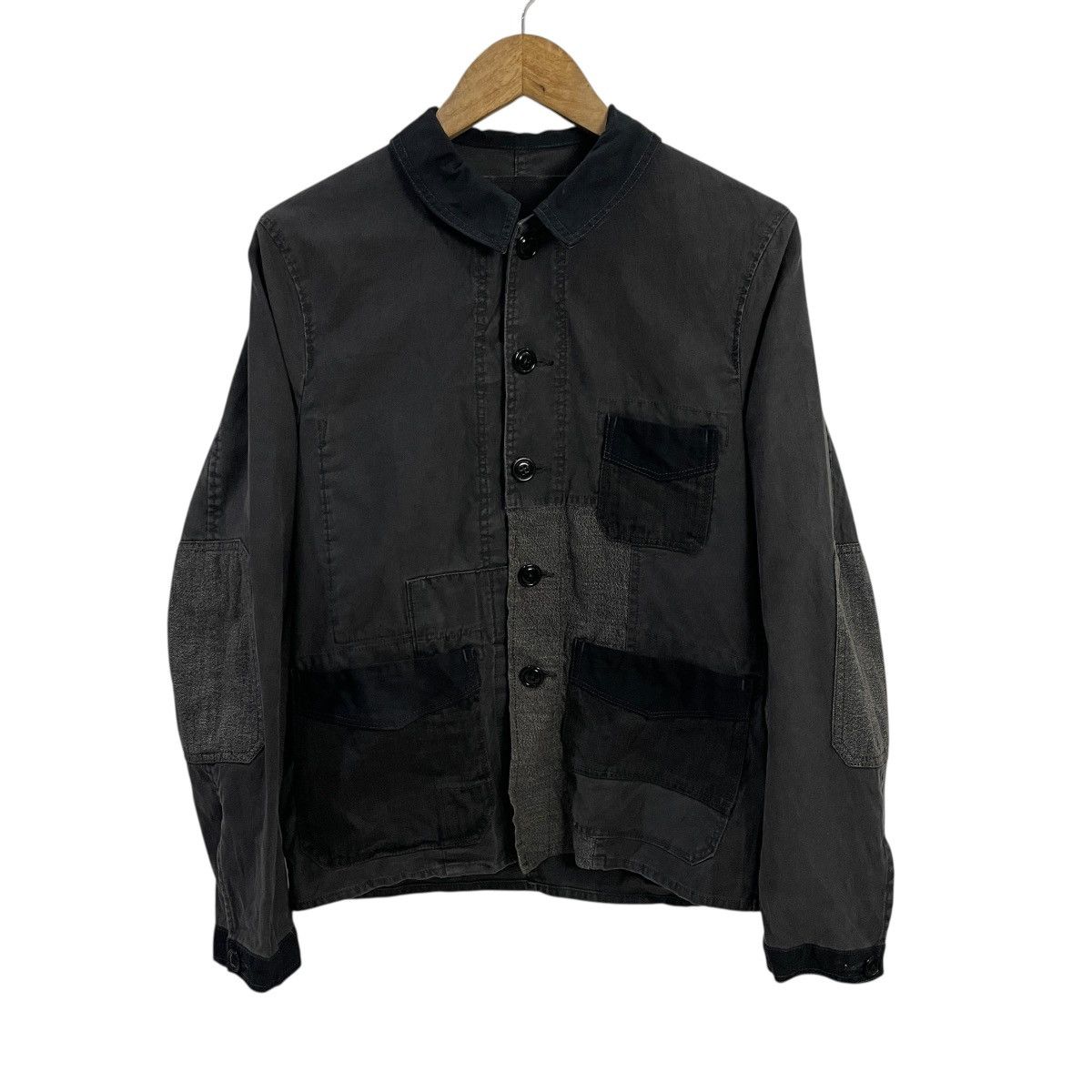 Japanese Brand Vintge Canton Overall Patchwork Workwear Jacket Size US S / EU 44-46 / 1 - 1 Thumbnail