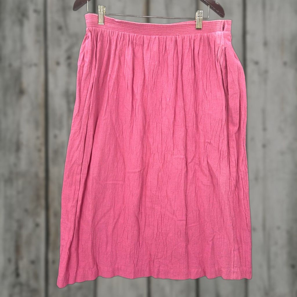 Vintage VINTAGE tumbleweeds Tumbleweeds Maxi Skirt Womens L Pink 1990s Casual Cotton Arts & Crafts Womens Size 36" / US 14 / IT 50 - 1 Thumbnail