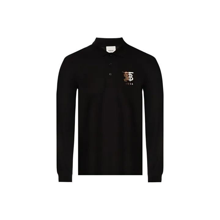 Burberry Burberry Logo Detail Black Polo Shirt for Men Size US S / EU 44-46 / 1 - 1 Thumbnail