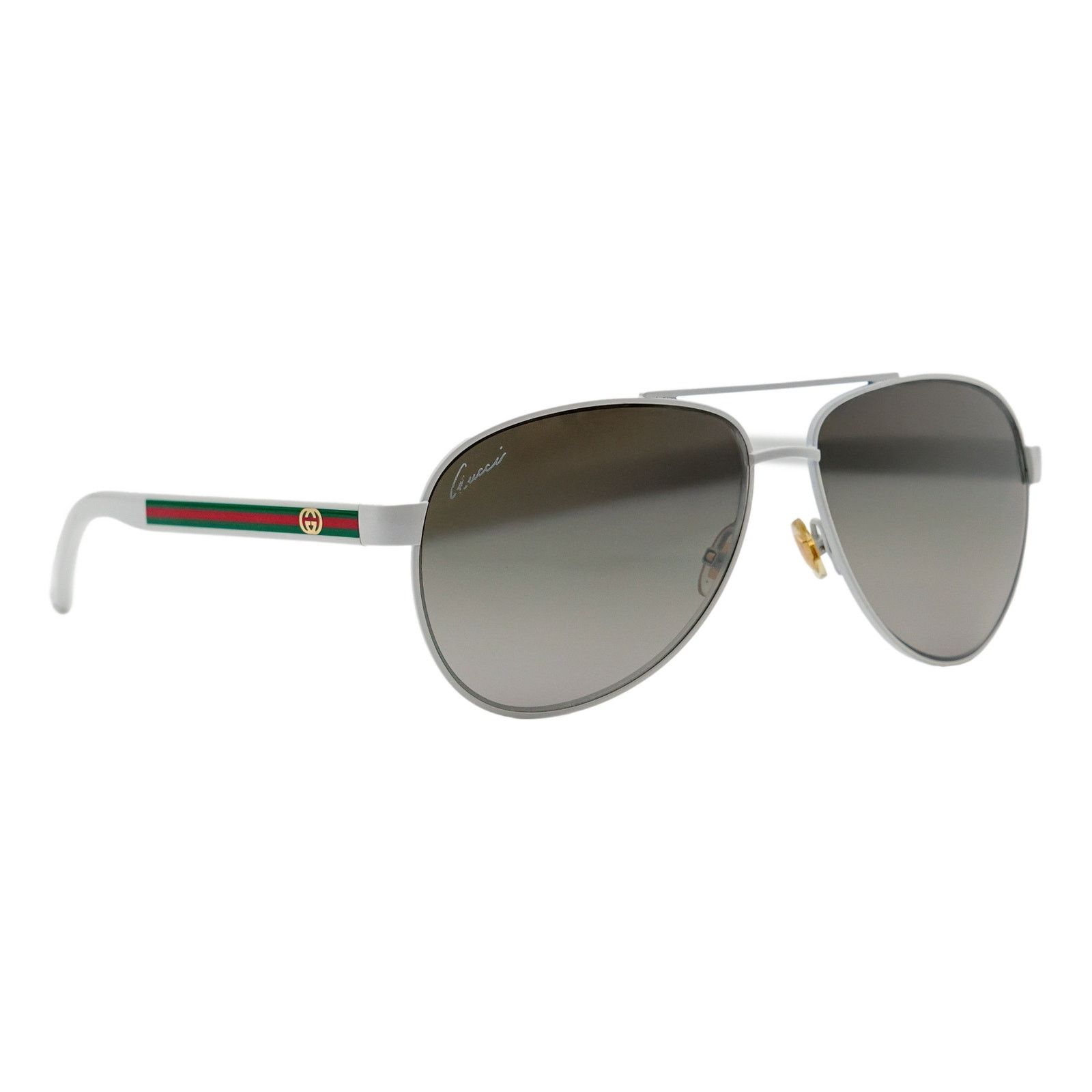 Gucci Gucci GG2400 White Oval GG Logo Kurt Cobain Sunglasses | Grailed