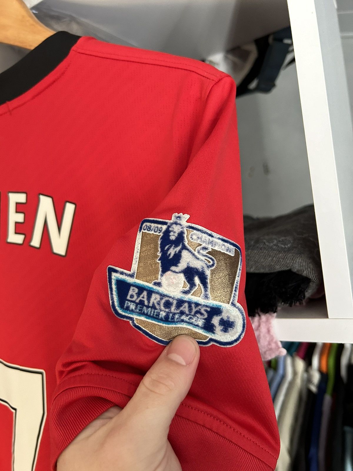 Nike Nike Manchester United 2009 2010 OWEN 7 soccer jersey Size US M / EU 48-50 / 2 - 8 Thumbnail
