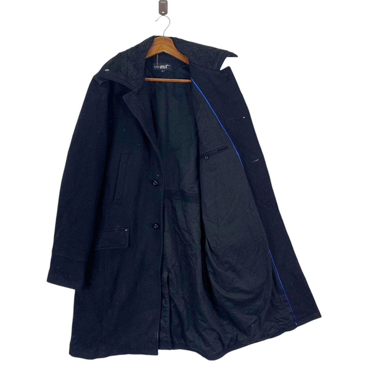 Black Rivet × Vintage Vintage BLACK RIVET Overcoat Heavy Jacket Size US L / EU 52-54 / 3 - 6 Thumbnail