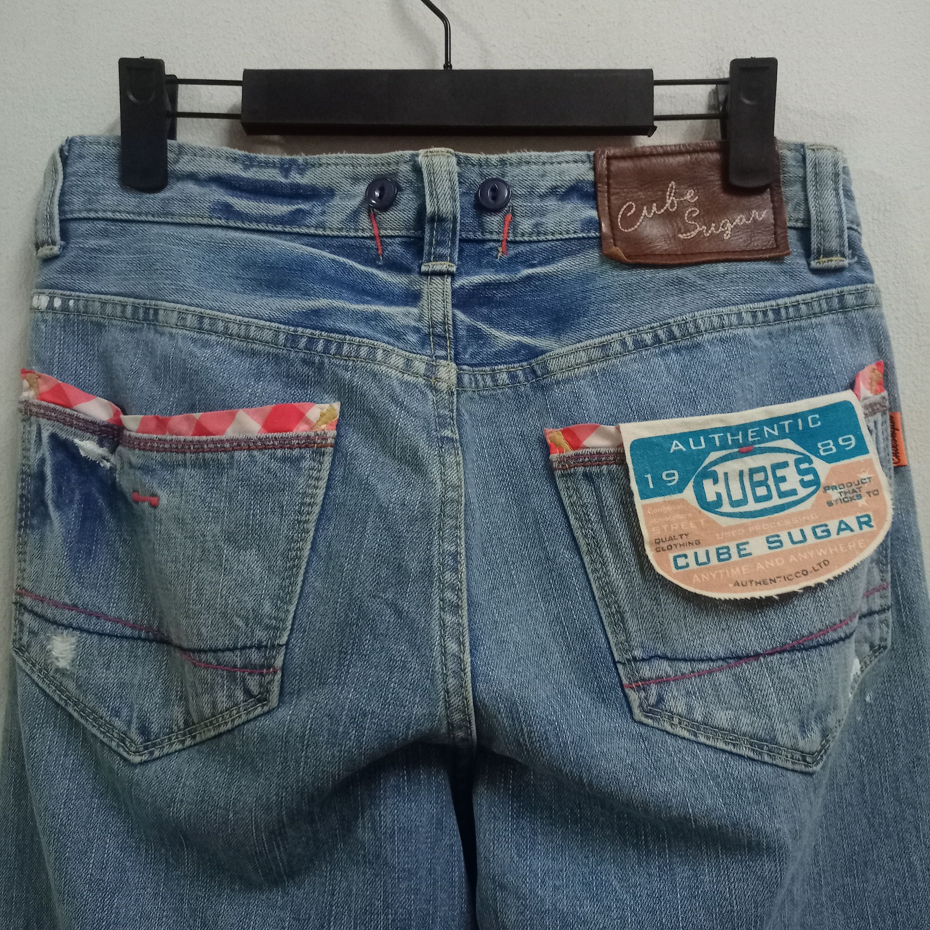 Japanese Brand Vintage Japanese Brand Workwear Loose Patched Jeans Size US 29 - 7 Thumbnail