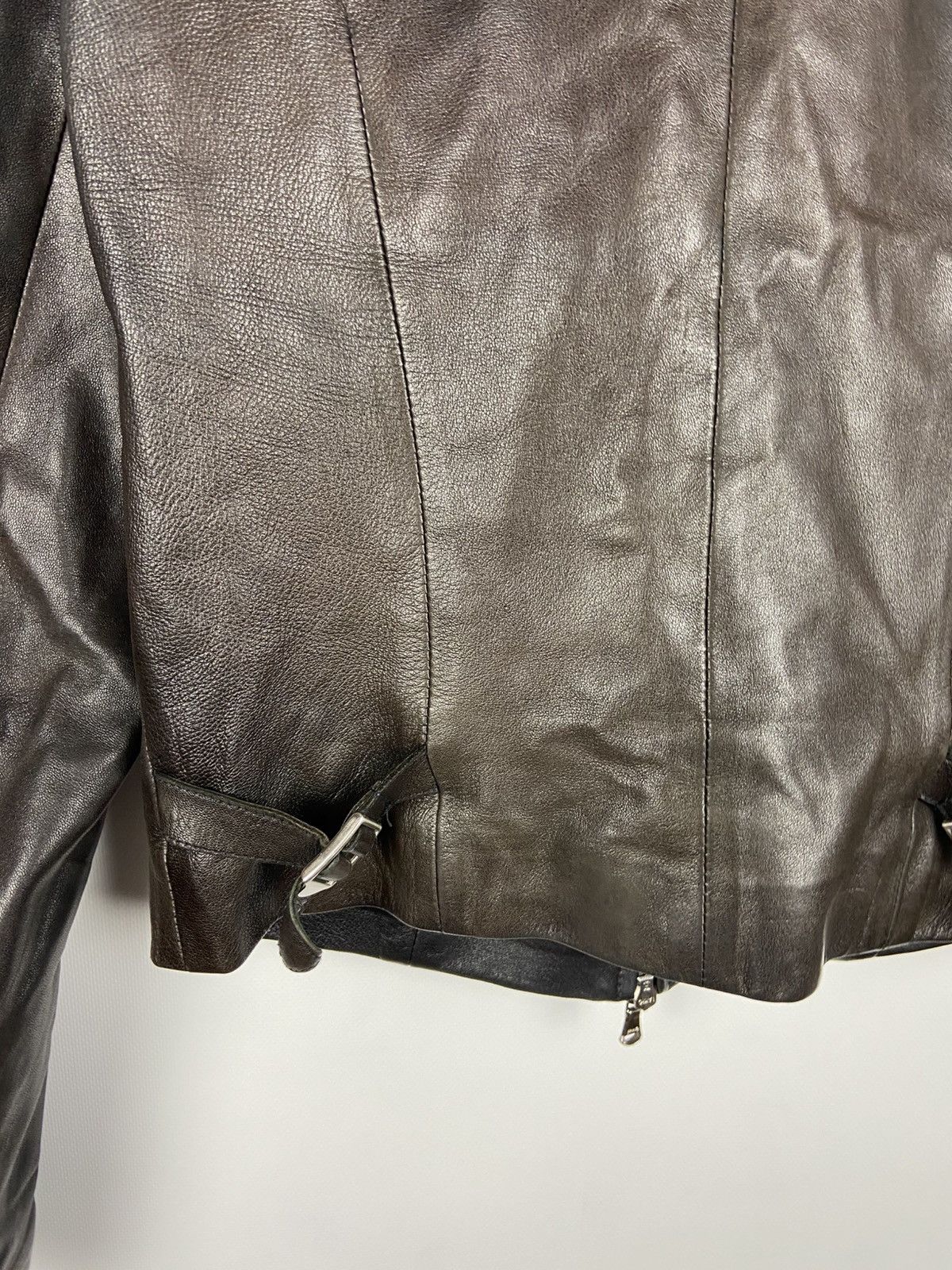 Other Vintage Vent Couvert Women’s Leather Biker Belted Jacket Size XS / US 0-2 / IT 36-38 - 23 Thumbnail