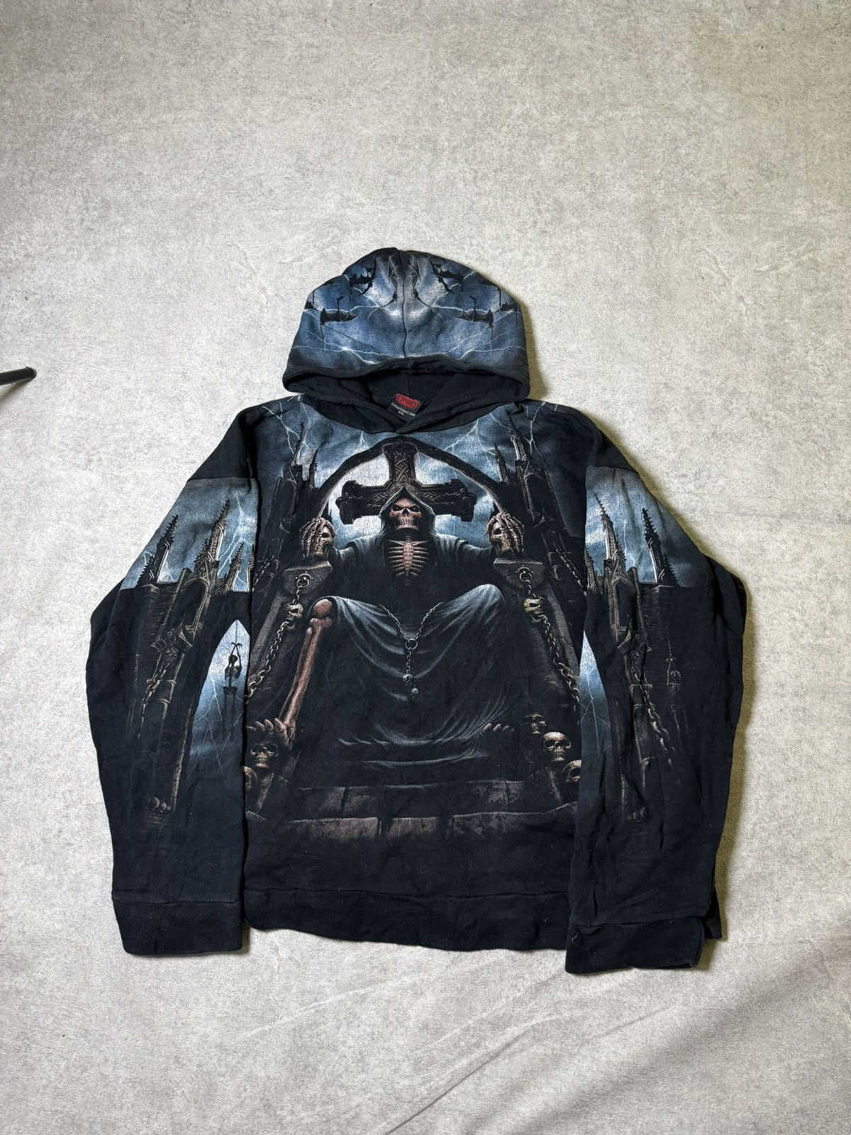 If Six Was Nine Vintage LGB IfSixWasNine Style Skull Print Spiral Hoodie Size US XL / EU 56 / 4 - 2 Thumbnail