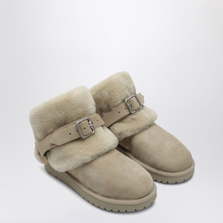 Burberry o1d2blof0824 Shearling Boots in Beige Size US 8 / IT 38 - 2 Thumbnail
