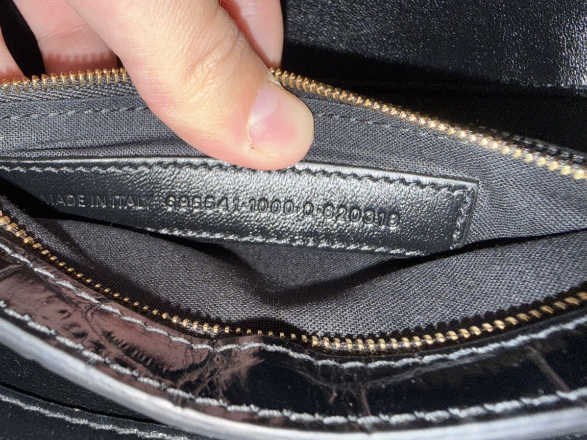 Balenciaga Lady Flap Small Shoulder Bag Black Crocodile Calfskin Size ONE SIZE - 14 Thumbnail