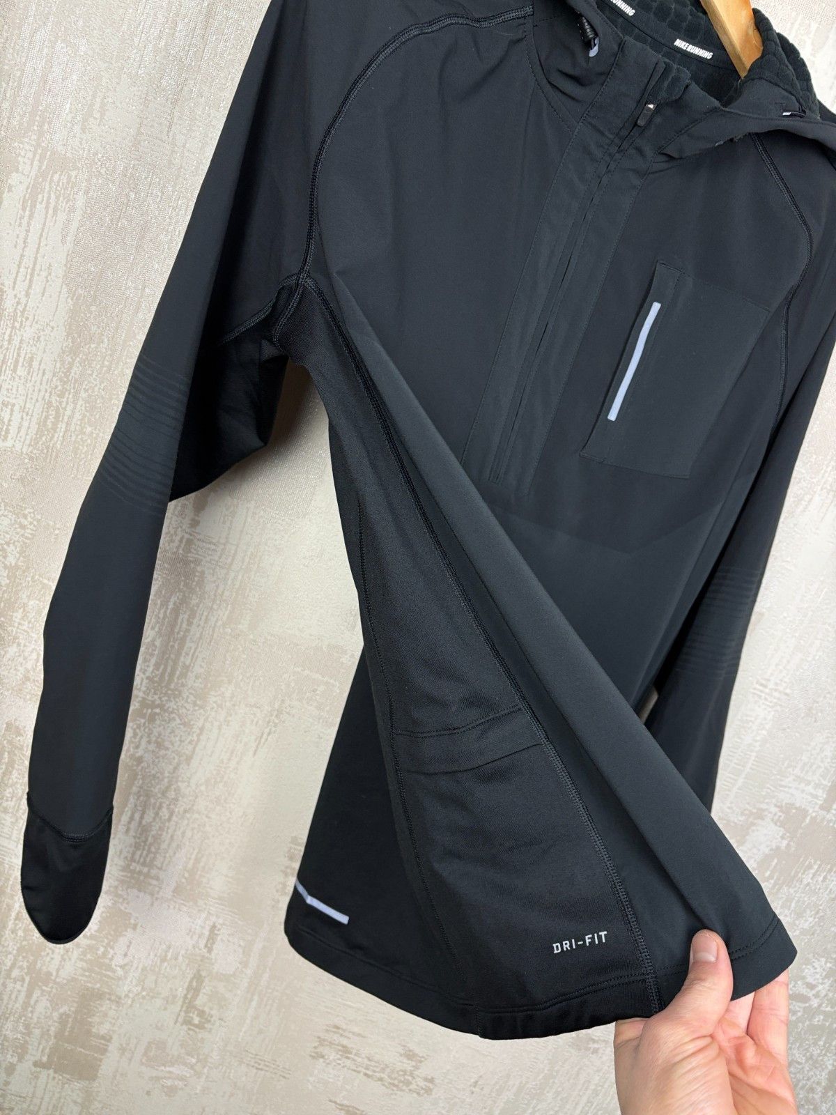 Nike Nike Running Dri-Fit Half Zip Thermal Hoodie Fleece Lined Size US M / EU 48-50 / 2 - 8 Thumbnail