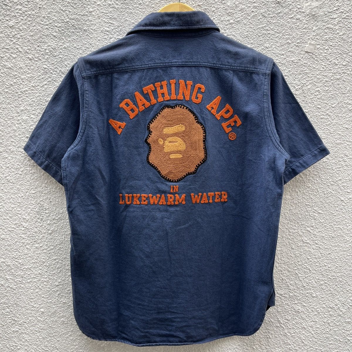Bape Bape Chainstitch Embroidered Button Up Shirts Size US S / EU 44-46 / 1 - 1 Thumbnail