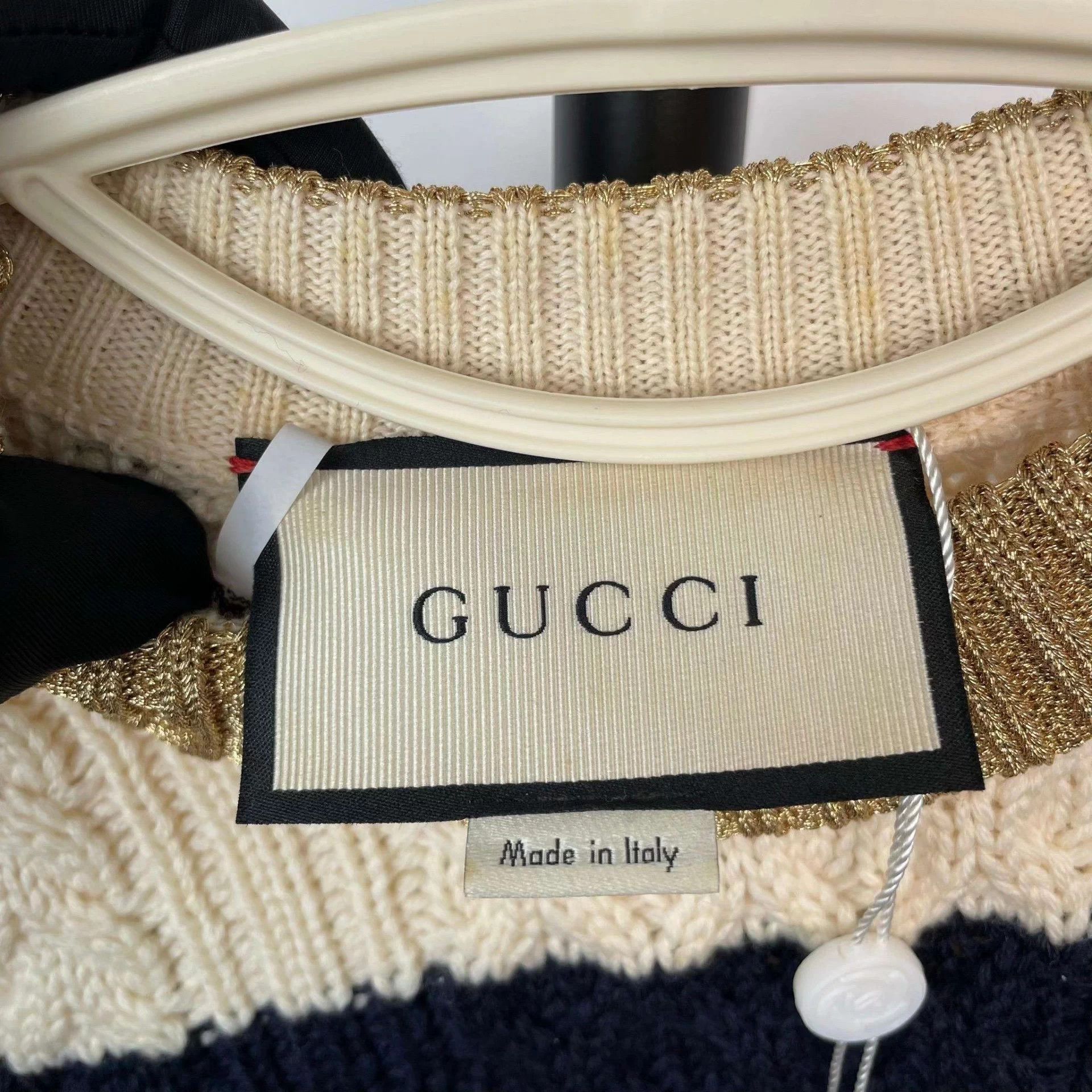 Gucci Gucci red white colorblock knit sweater Size S / US 4 / IT 40 - 3 Thumbnail