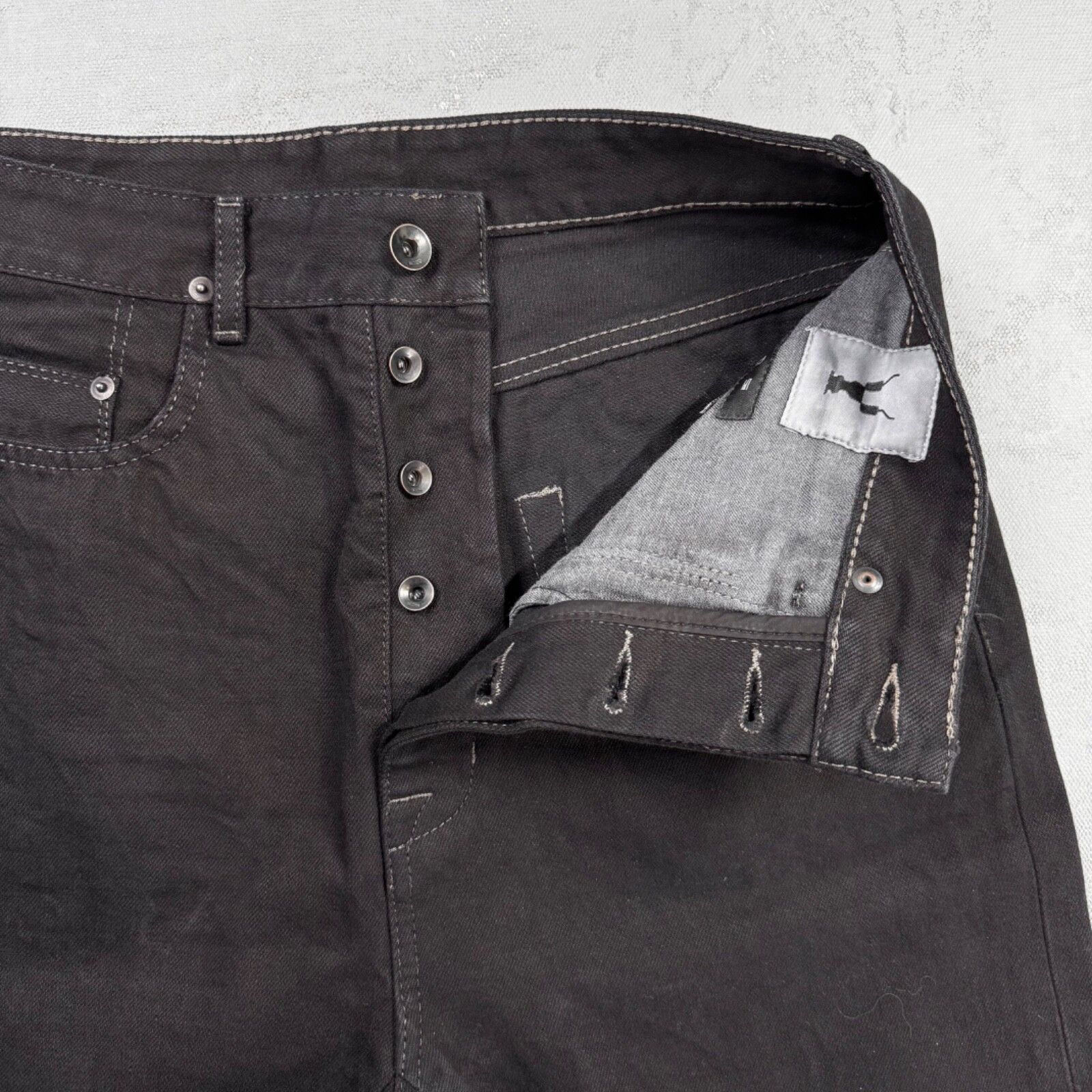 Rick Owens DRKSHDW FW 17 Astaire Cropped Over-Dyed Jeans