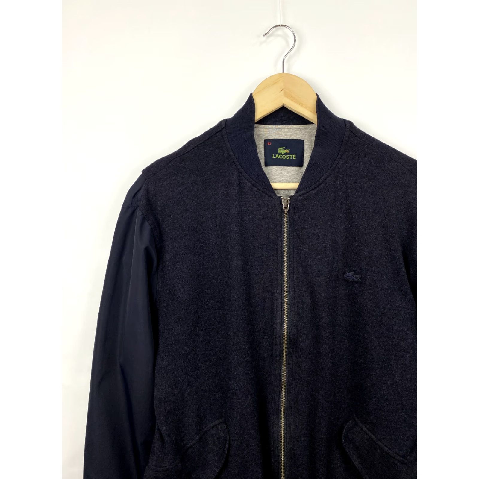 Lacoste VINTAGE Lacoste Bomber Jacket Mens M Dark Blue 90s Zip Wool College Style Hype Y2K Size M, Dark Blue, 90s, Leather? (Note: wool) Size US M / EU 48-50 / 2 - 3 Thumbnail