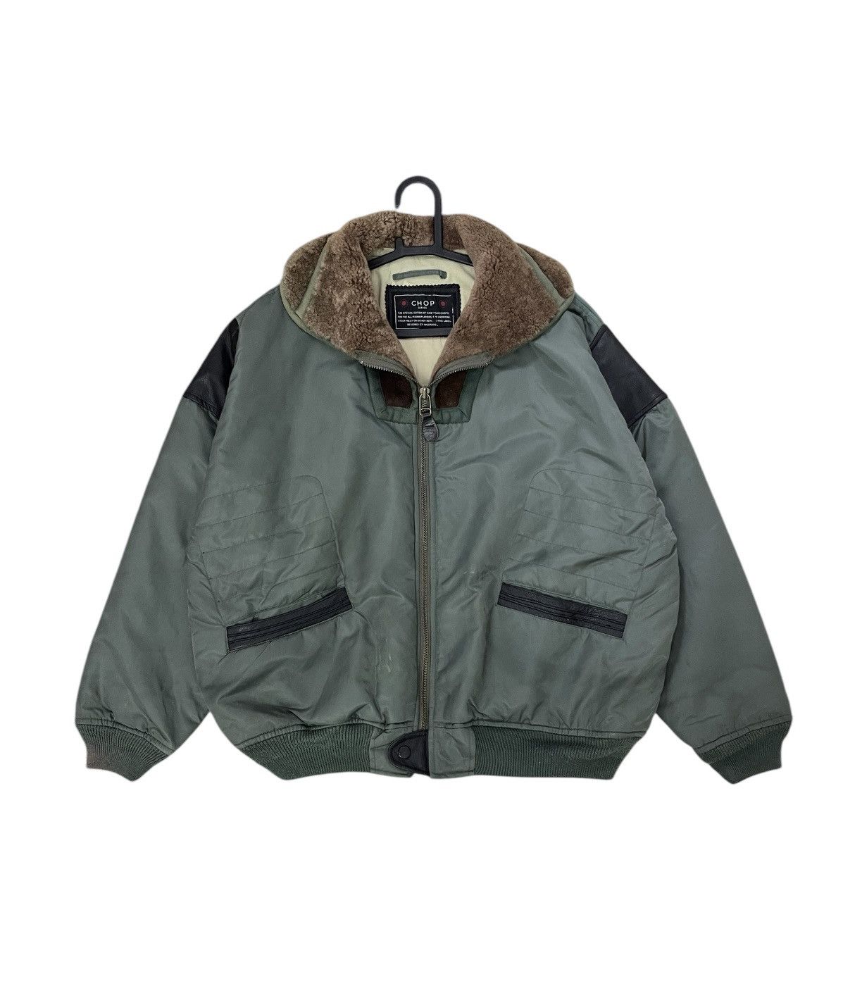 Leather Chop Series Fur Collar Bomber Jacket Size US L / EU 52-54 / 3 - 1 Thumbnail