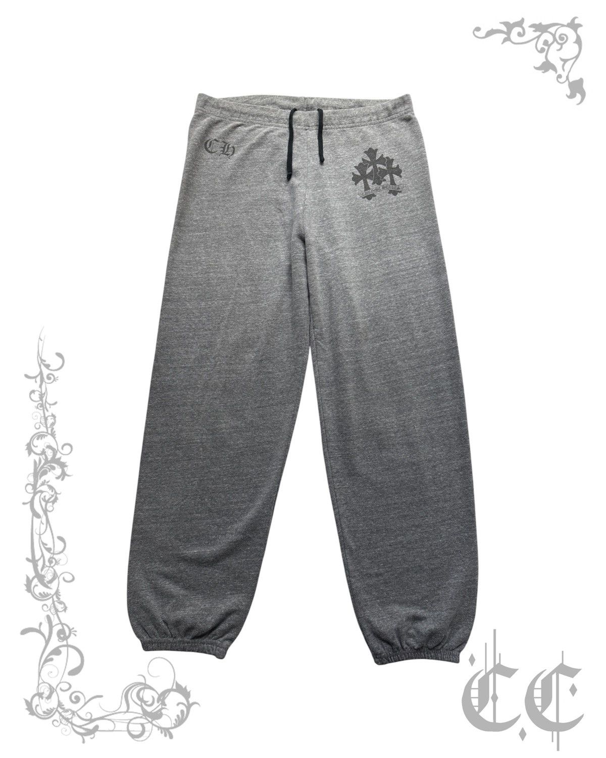 Chrome Hearts Chrome Hearts Y Not Velour Track Pants in Navy