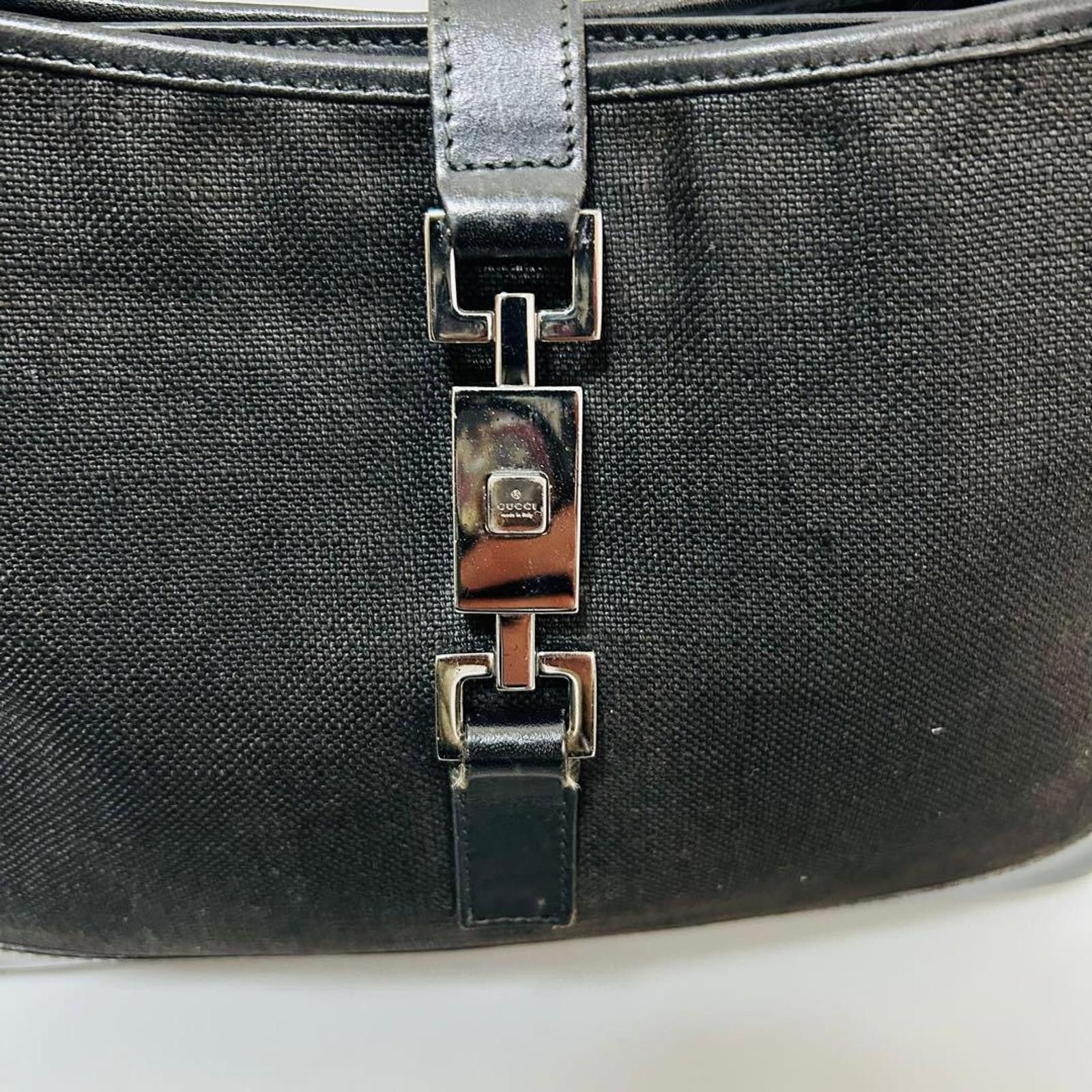 Gucci Gucci - Black Canvas Leather Shoulder Bag Size ONE SIZE - 6 Thumbnail