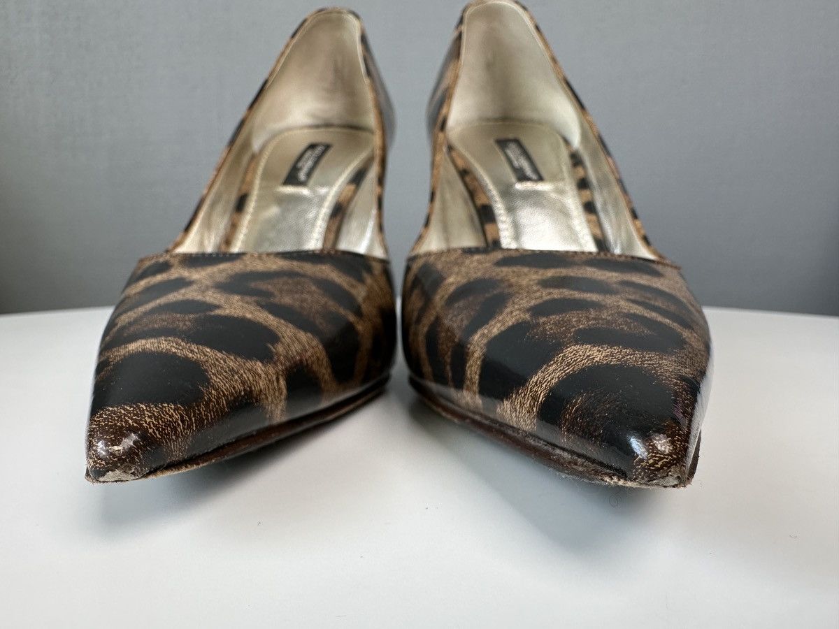 Dolce & Gabbana DOLCE & GABBANA Patent Leather Pumps Leopard Print Heels 37 Size US 7 / IT 37 - 14 Thumbnail