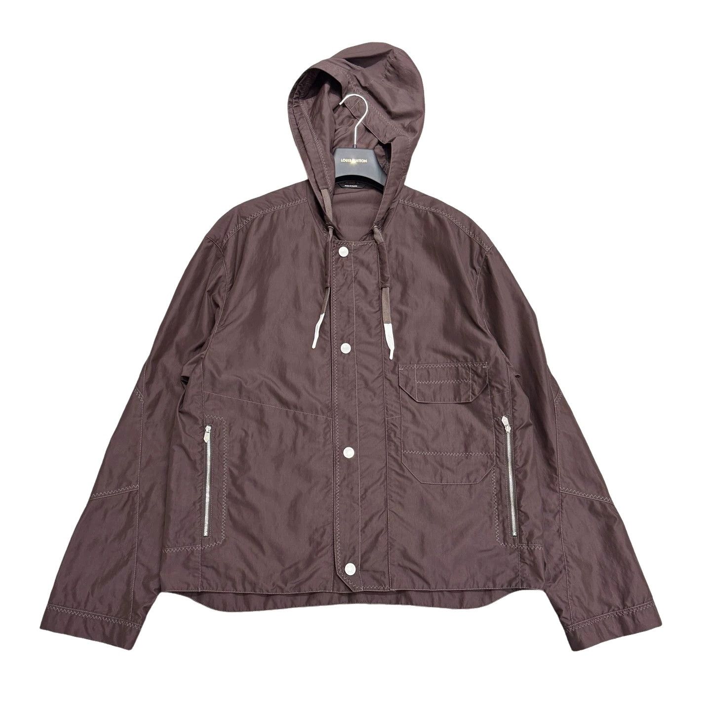 Hermes Hermès Hooded Light Jacket Brown Size S Size US S / EU 44-46 / 1 - 1 Thumbnail