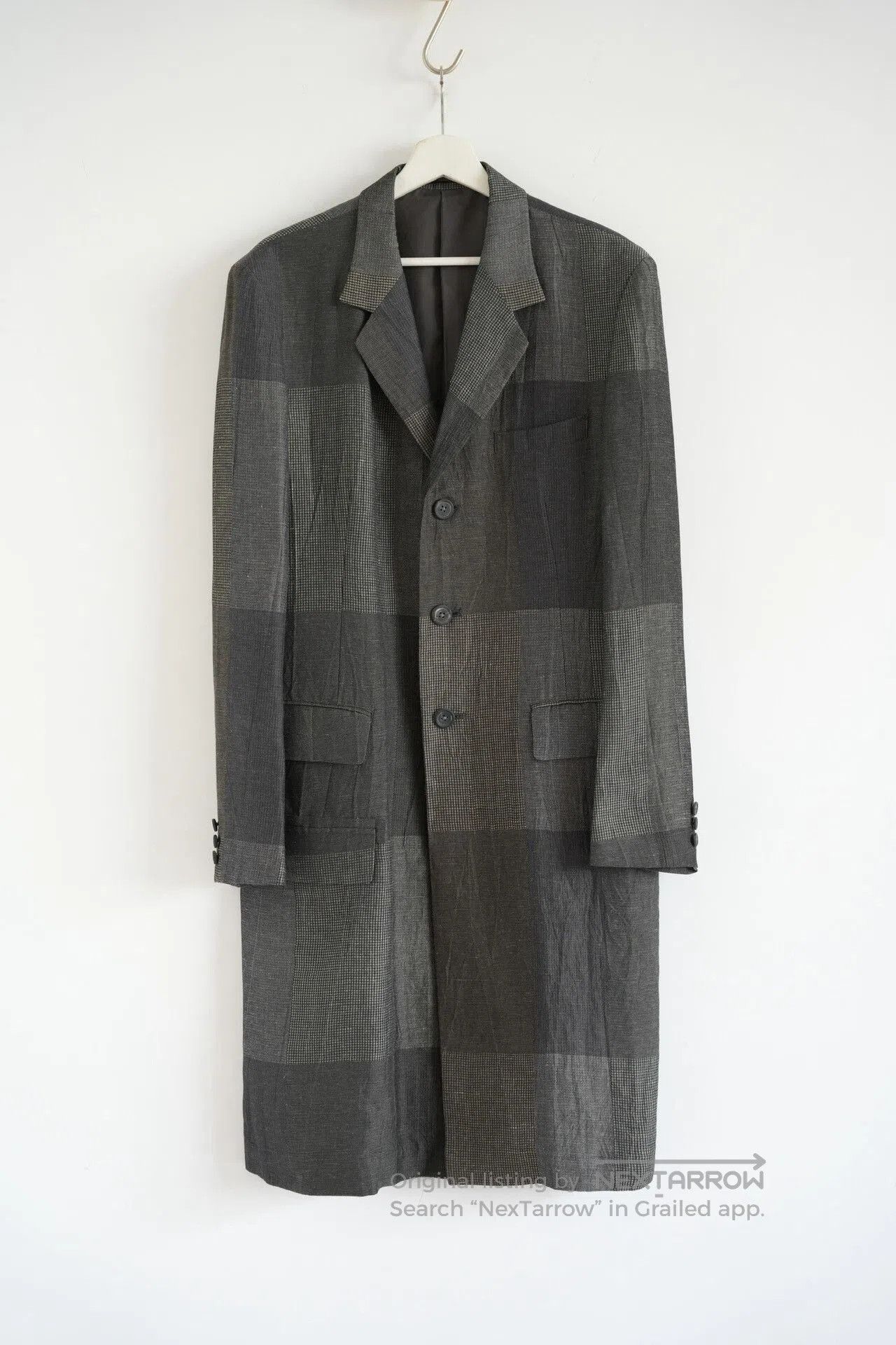 Yohji Yamamoto Yohji Yamamoto 20SS Plaid Patchwork Coat. Size US M / EU 48-50 / 2 - 1 Thumbnail