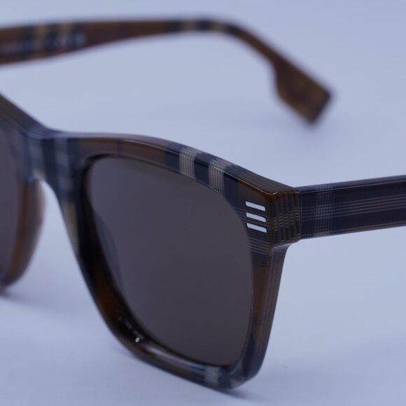 Burberry Burberry BE4348 396673 Square Sunglasses Brown Check Frame Size ONE SIZE - 2 Thumbnail