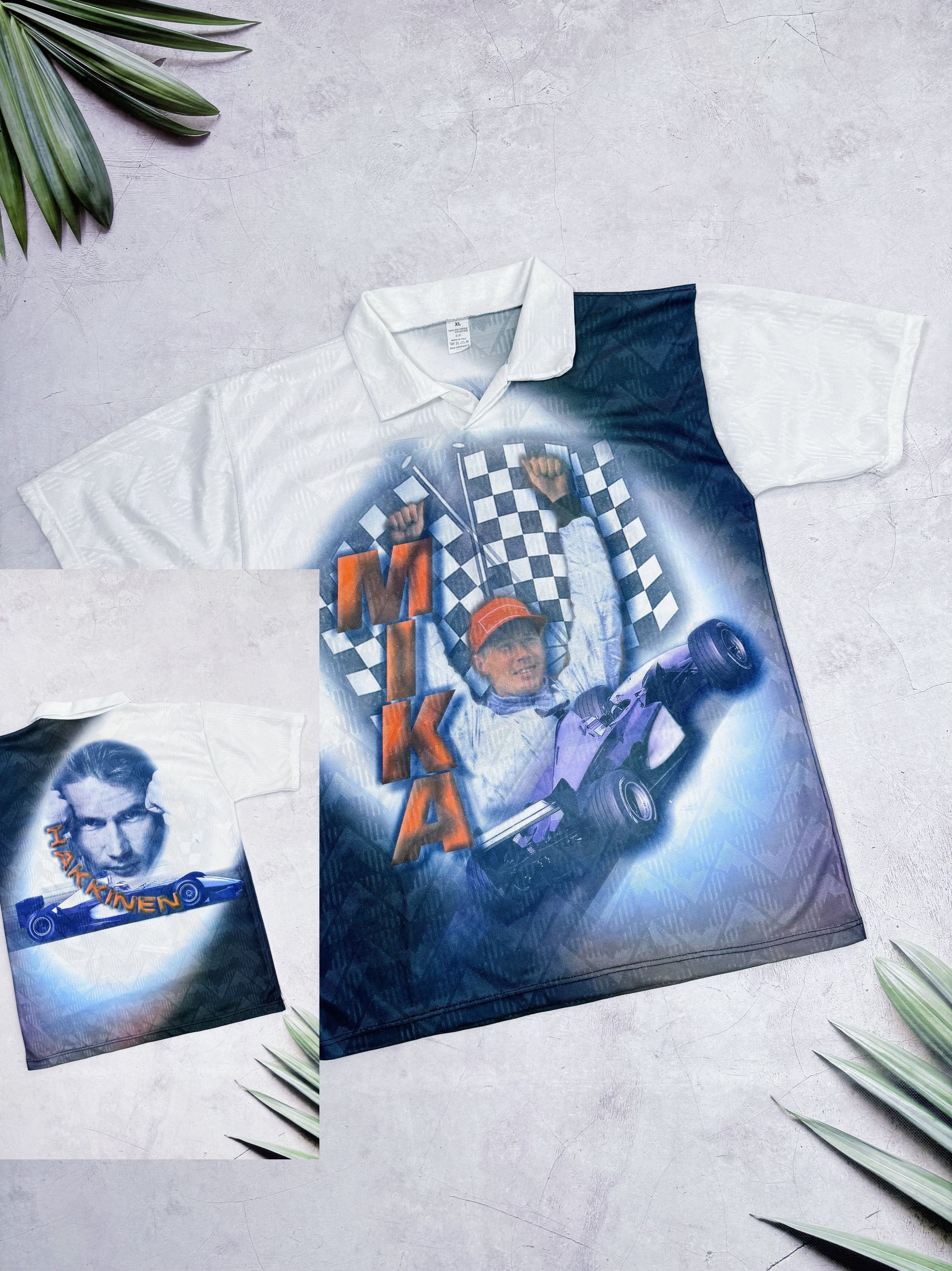 Formula 1 × Vintage Vintage Mika Kakkinen T-Shirt Formula1 Racing Size US M / EU 48-50 / 2 - 1 Thumbnail