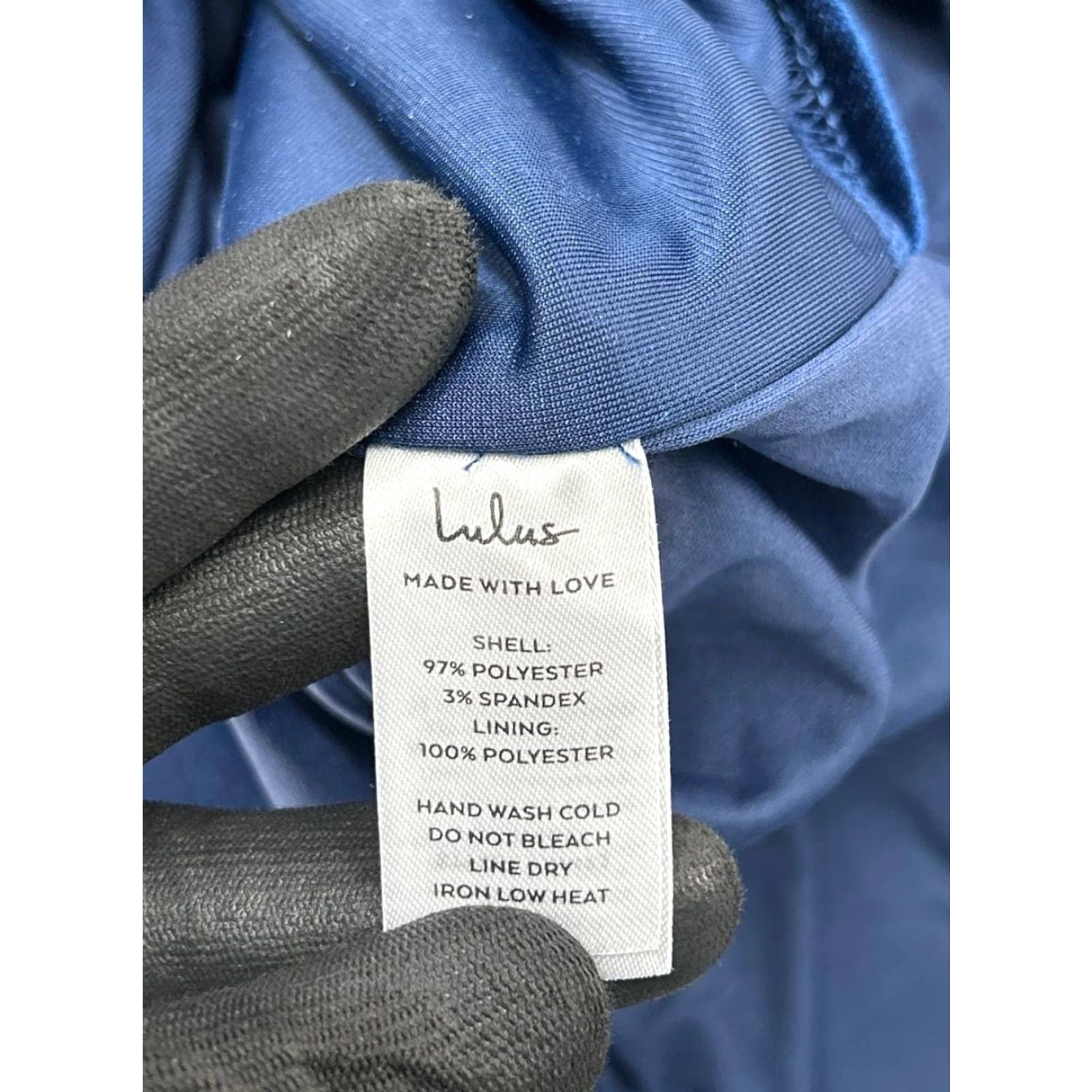 Lulus Lulus Dress Womens Small Blue Velvet Bodycon Dress Size S / US 4 / IT 40 - 5 Thumbnail