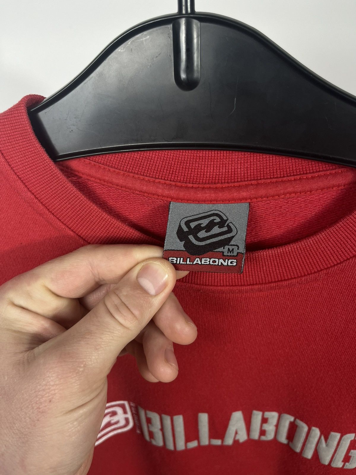 Billabong Vintage Billabong Red Crewneck Sweatshirt Logo Size M Size US M / EU 48-50 / 2 - 5 Thumbnail