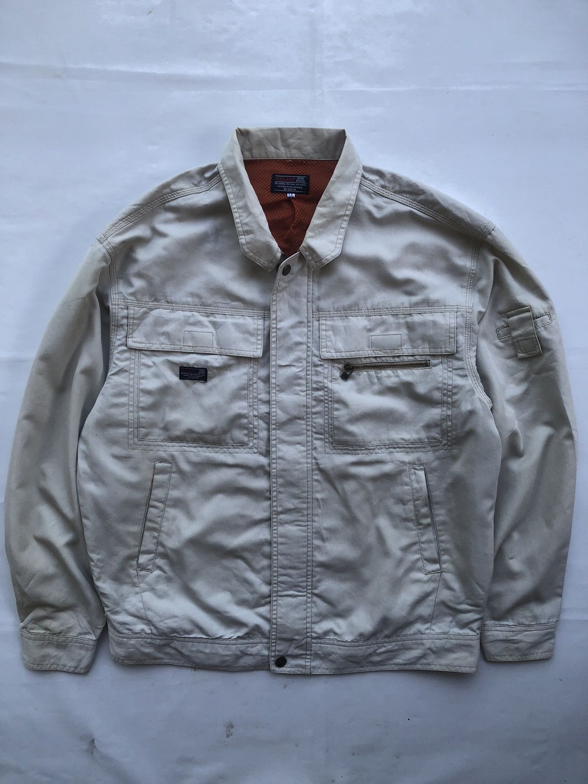 image of 14Th Addiction x If Six Was Nine Japanese Caljac Zipper Jacket Goa Style in Cream (Size Large)