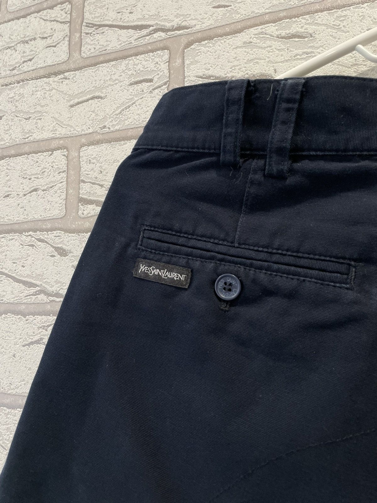Yves Saint Laurent Yves Saint Laurent Vintage YSL Cargo Shorts Navy Blue Size US 30 / EU 46 - 10 Thumbnail