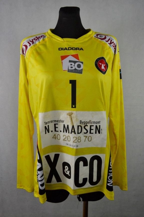 image of Fc Midtjylland Handball Match Worn Shirt 1 Martina Thörn in Yellow, Women's (Size 2XL)